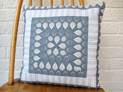 Fussy cut patchwork cushion