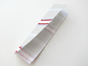 Making the tag - fold it in half